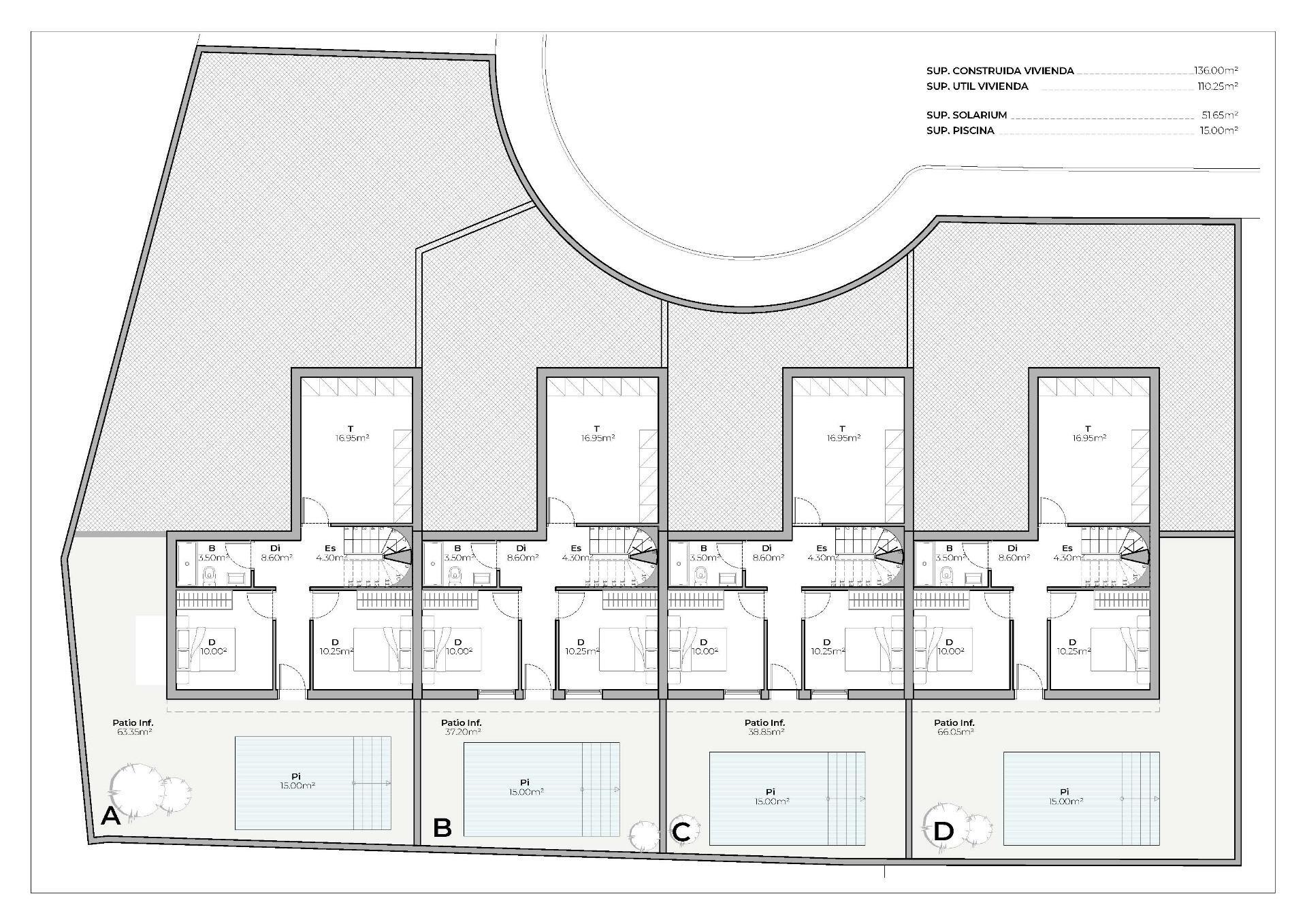 Villa de obra nueva con piscina privada en Mazarrón Country Club – 3 Dormitorios