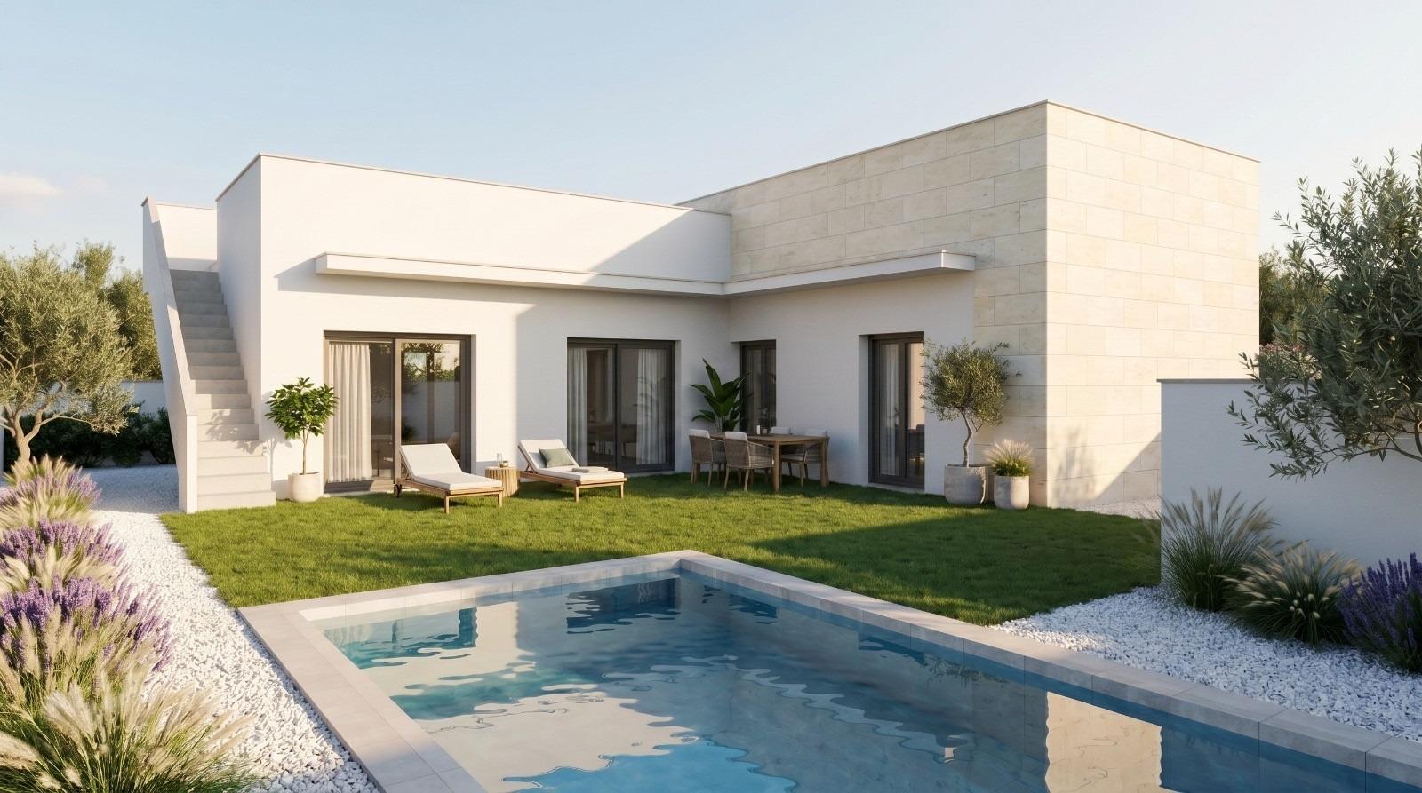 Villa de obra nueva con piscina privada en Mazarrón Country Club – 3 dorm.