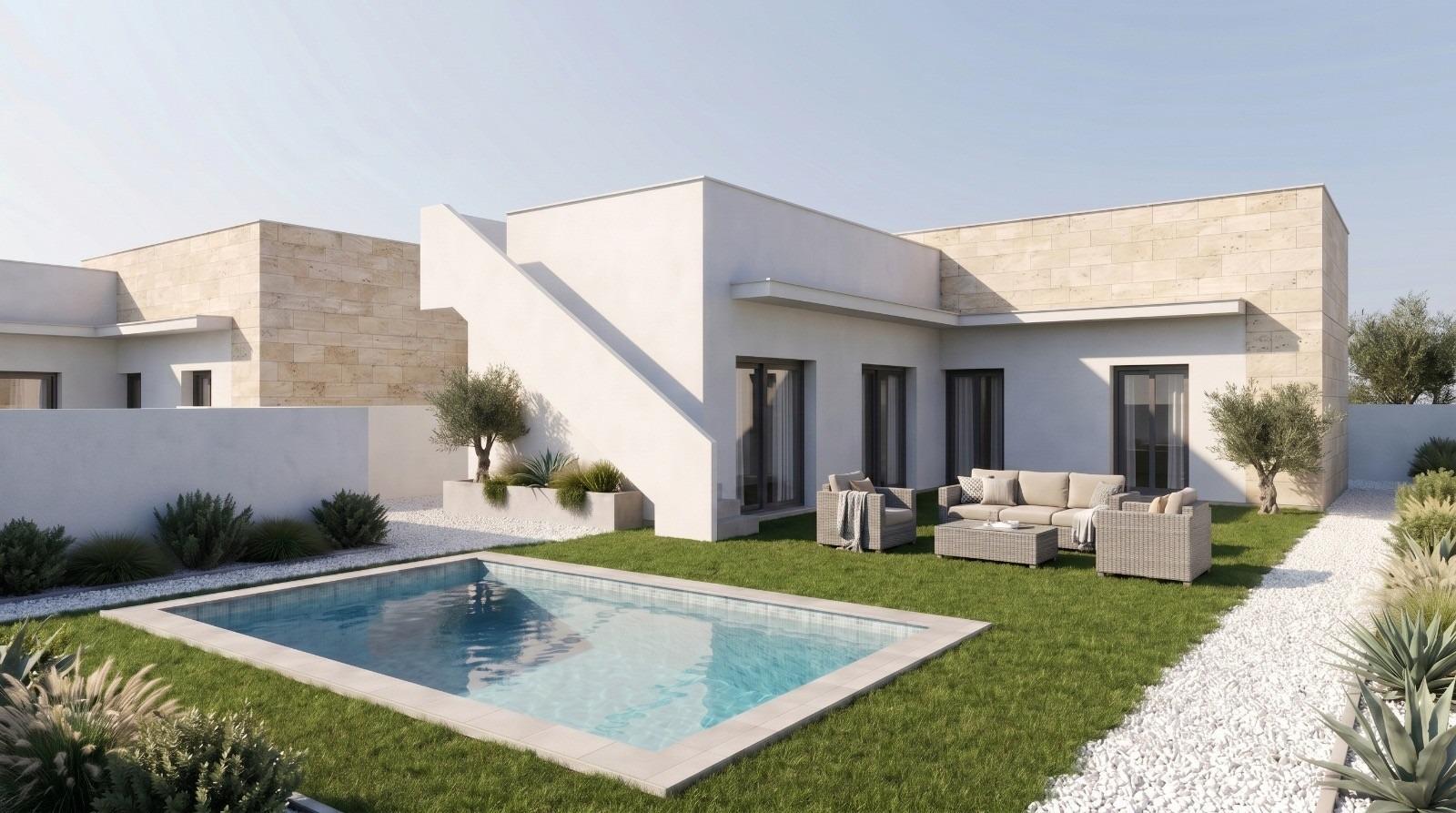 Villa de obra nueva con piscina privada en Mazarrón Country Club – 3 dorm.