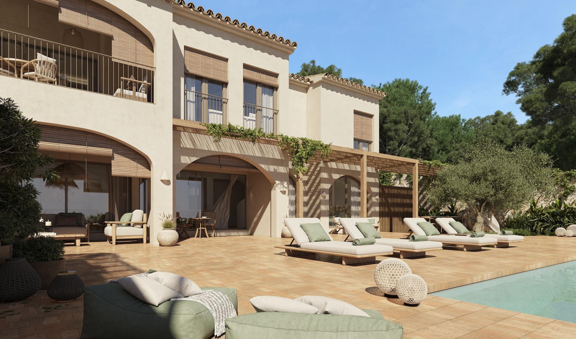 Villa de diseño en Benissa a 800m de La Fustera — 4 dorm. y piscina