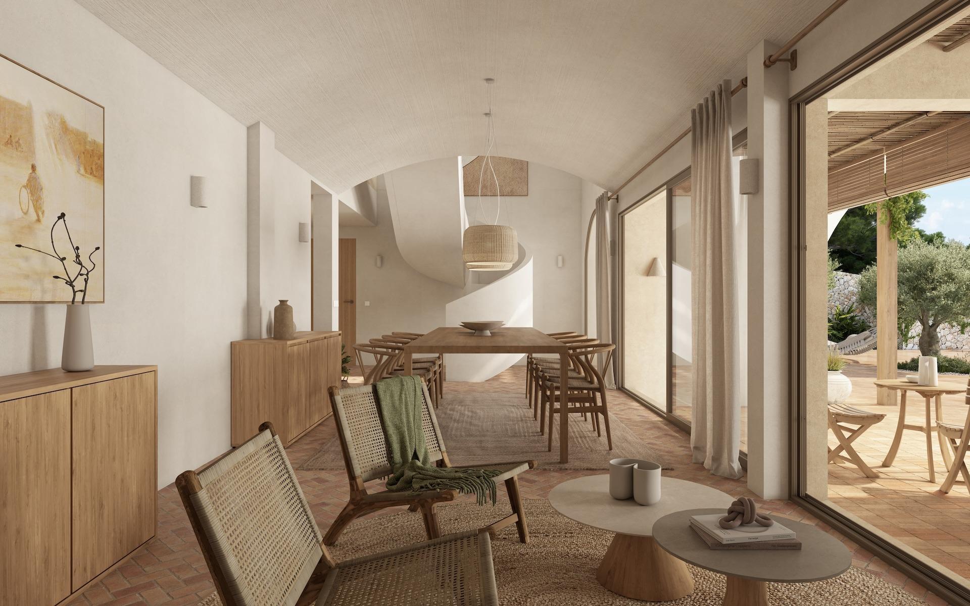 Villa de diseño en Benissa a 800m de La Fustera — 4 dorm. y piscina
