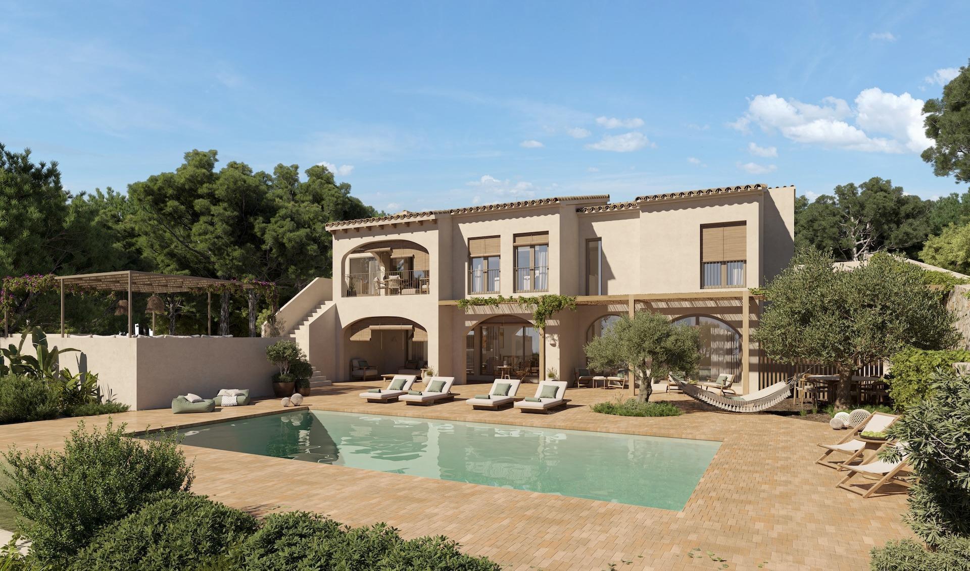 Villa de diseño en Benissa a 800m de La Fustera — 4 dorm. y piscina