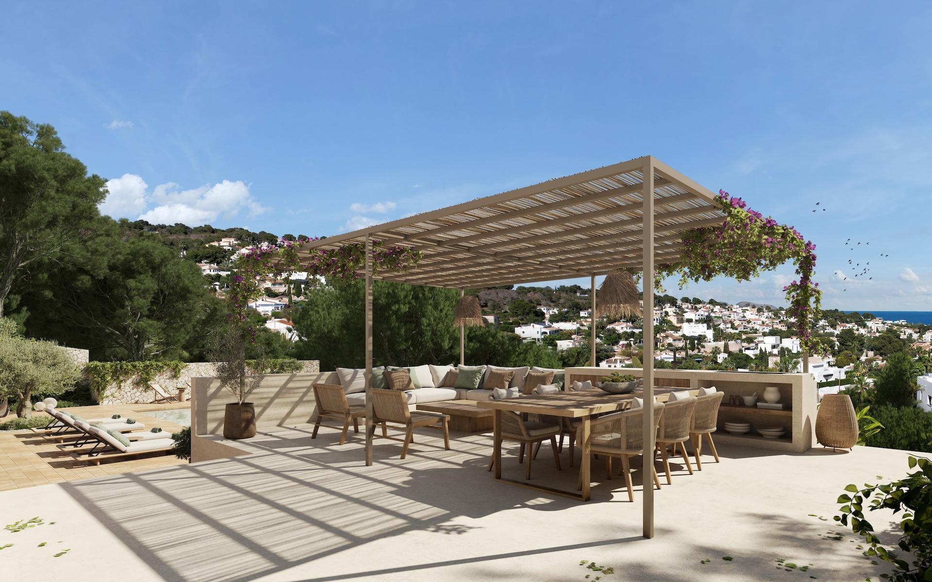 Villa de diseño en Benissa a 800m de La Fustera — 4 dorm. y piscina