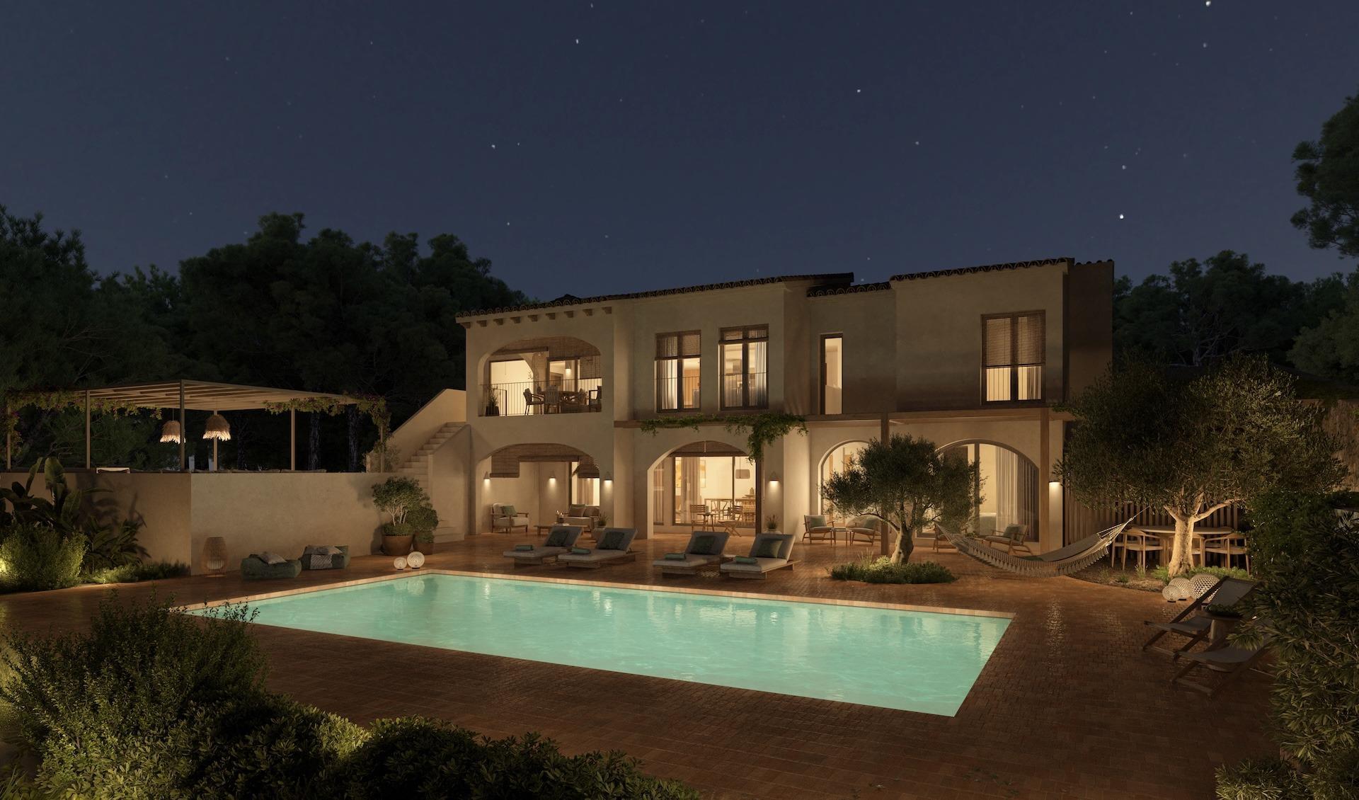 Villa de diseño en Benissa a 800m de La Fustera — 4 dorm. y piscina