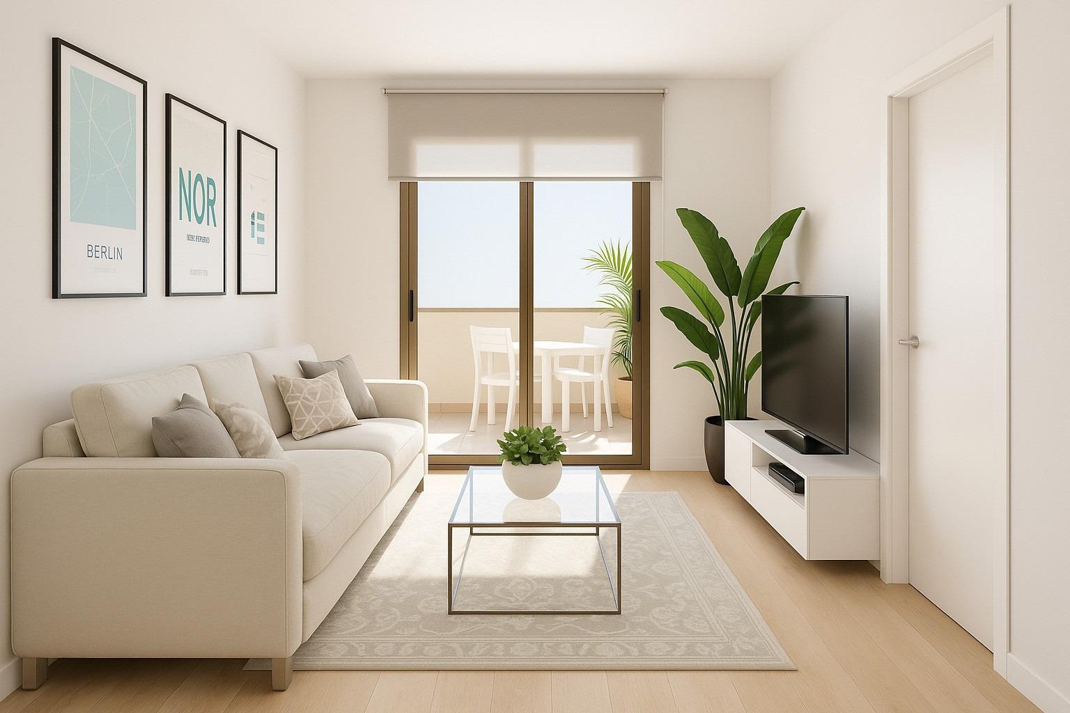 Apartamento obra nueva a 200m de la playa en Puerto de Mazarrón - 2 dorm.