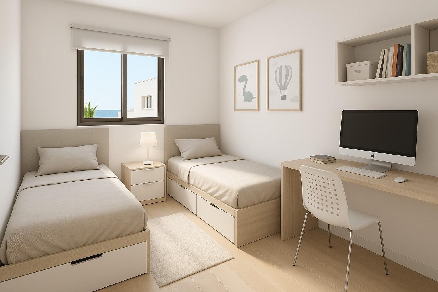 Apartamento obra nueva a 200m de la playa en Puerto de Mazarrón - 2 dorm.