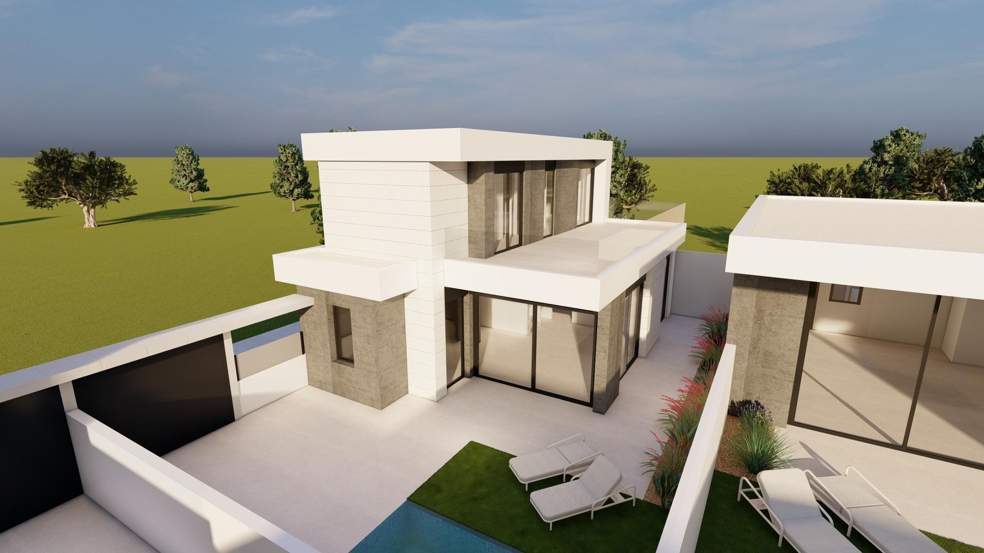 Villa de obra nueva con piscina privada en Pilar de la Horadada — 3 dorm.