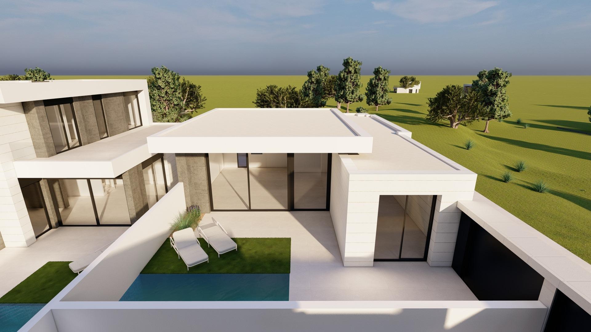 Villa de obra nueva con piscina privada en Pilar de la Horadada — 3 dorm.