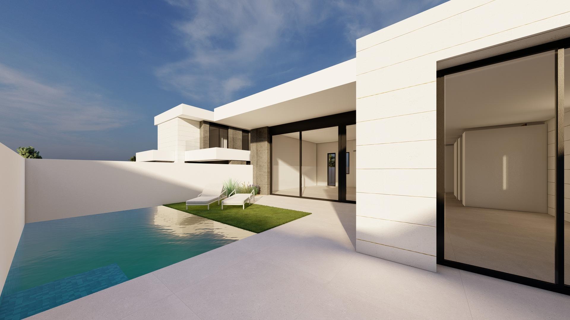 Villa de obra nueva con piscina privada en Pilar de la Horadada — 3 dorm.