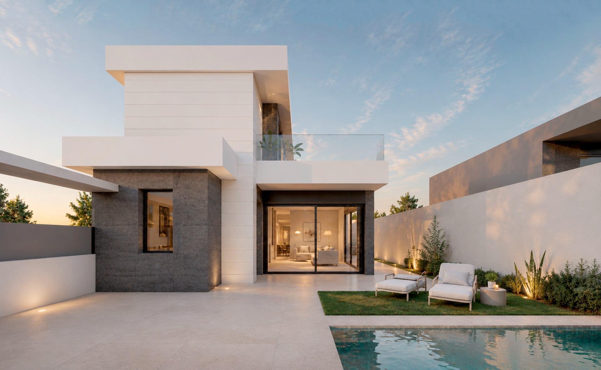 Villa de obra nueva con piscina privada en Pilar de la Horadada — 3 dorm.