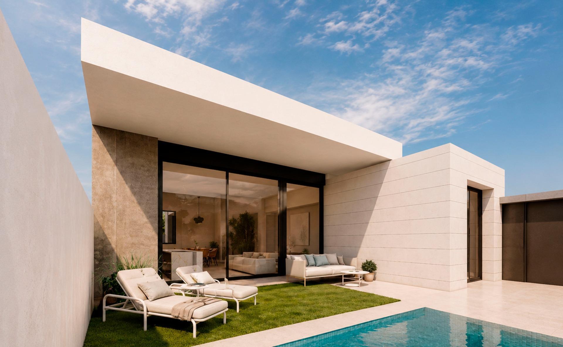 Villa de obra nueva con piscina privada en Pilar de la Horadada — 3 dorm.