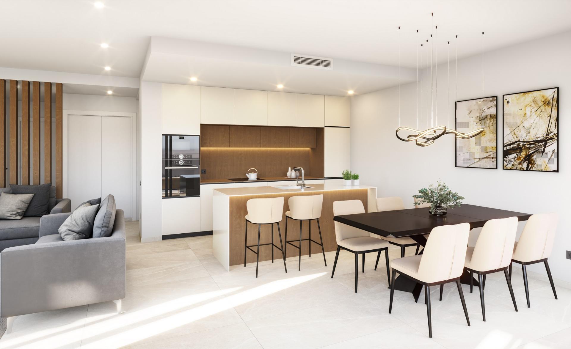 Villa de obra nueva en primera línea de golf en Los Alcázares — Piscina privada