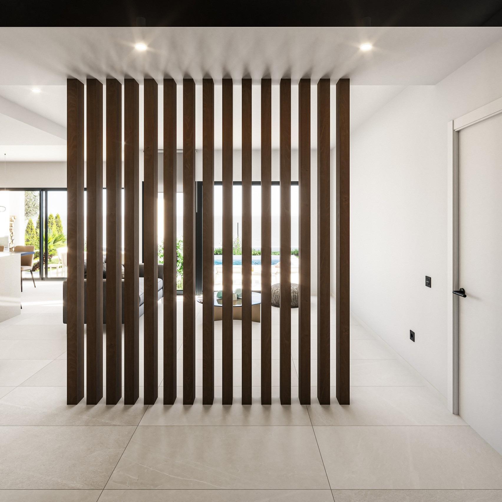 Villa de obra nueva en primera línea de golf en Los Alcázares — Piscina privada