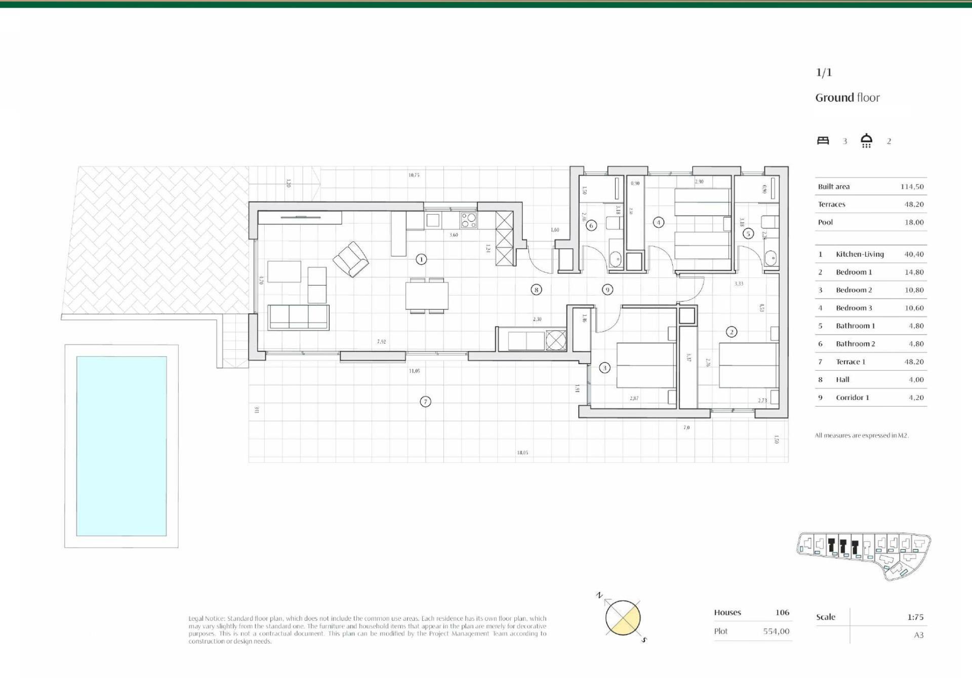 Villa de diseño con piscina privada y vistas panorámicas en Finestrat - 3 dorm.