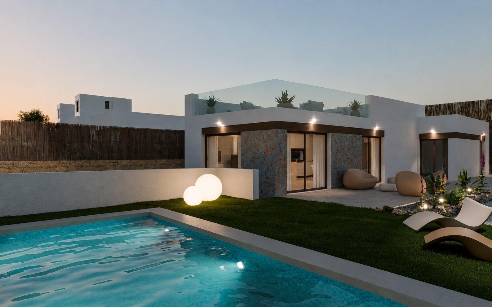 Villa de diseño con piscina privada y vistas panorámicas en Finestrat - 3 dorm.