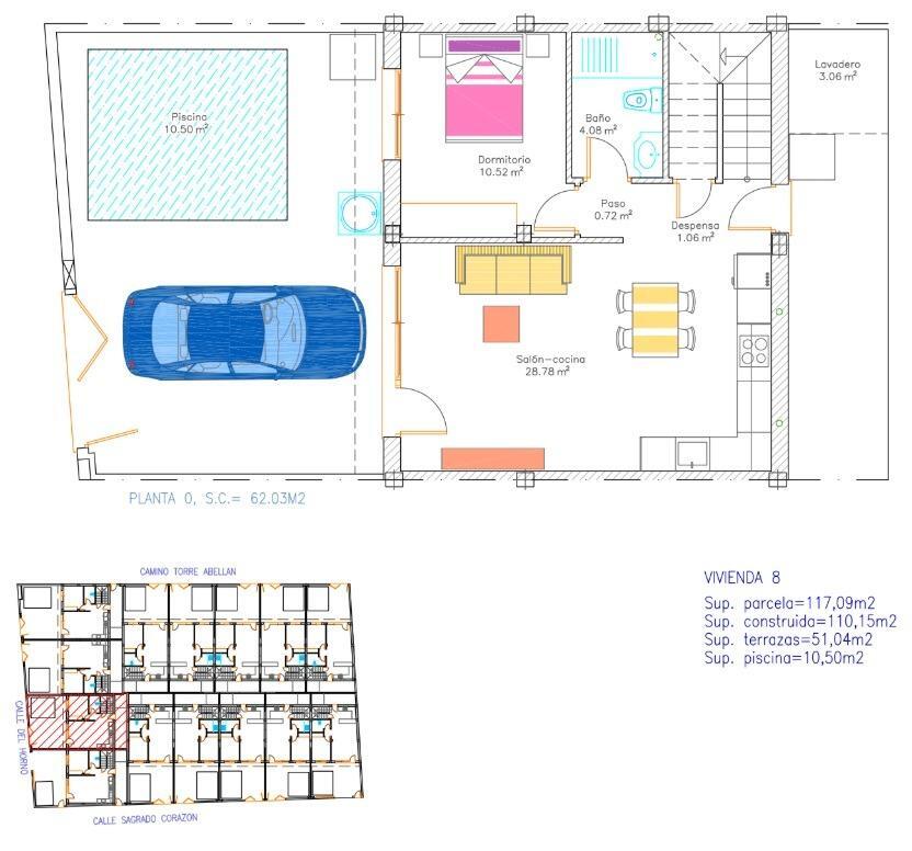Adosado de obra nueva con piscina privada en Avileses — 3 dorm. y solárium