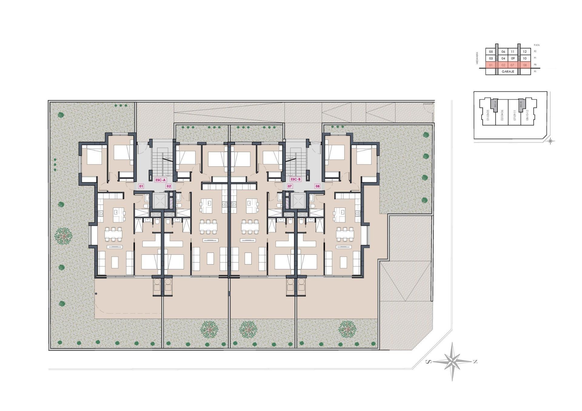 Apartamento de obra nueva con piscina privada en Benijofar — 3 dorm. y 2 baños