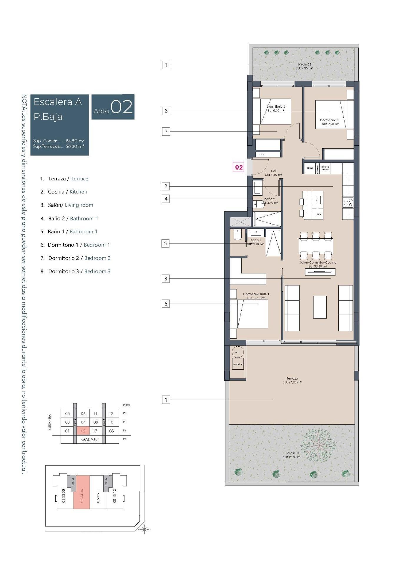 Apartamento de obra nueva en Benijofar con piscina privada y 3 dormitorios
