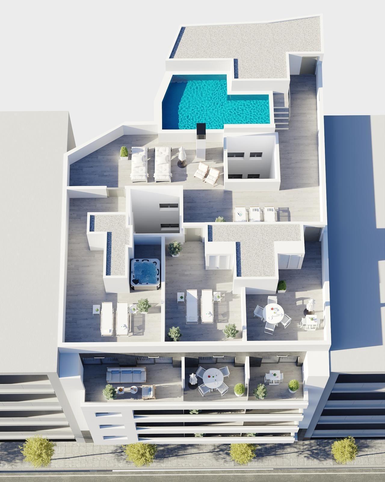 Ático de obra nueva con piscina privada a 400m de Playa del Cura — 2 dorm.