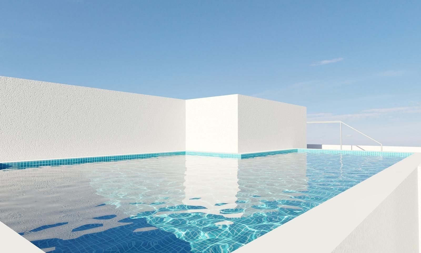 Apartamento de obra nueva en Torrevieja con piscina privada — 400m Playa del Cura