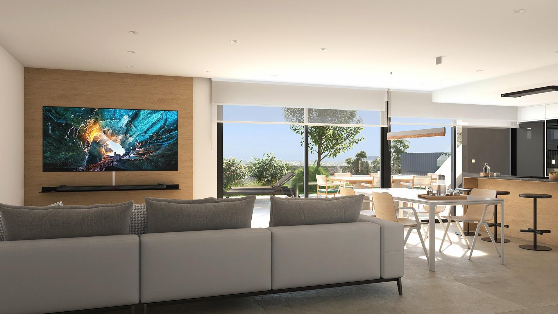 Villa de obra nueva en Mutxamel con piscina privada y vistas al mar - 3 Dorm.