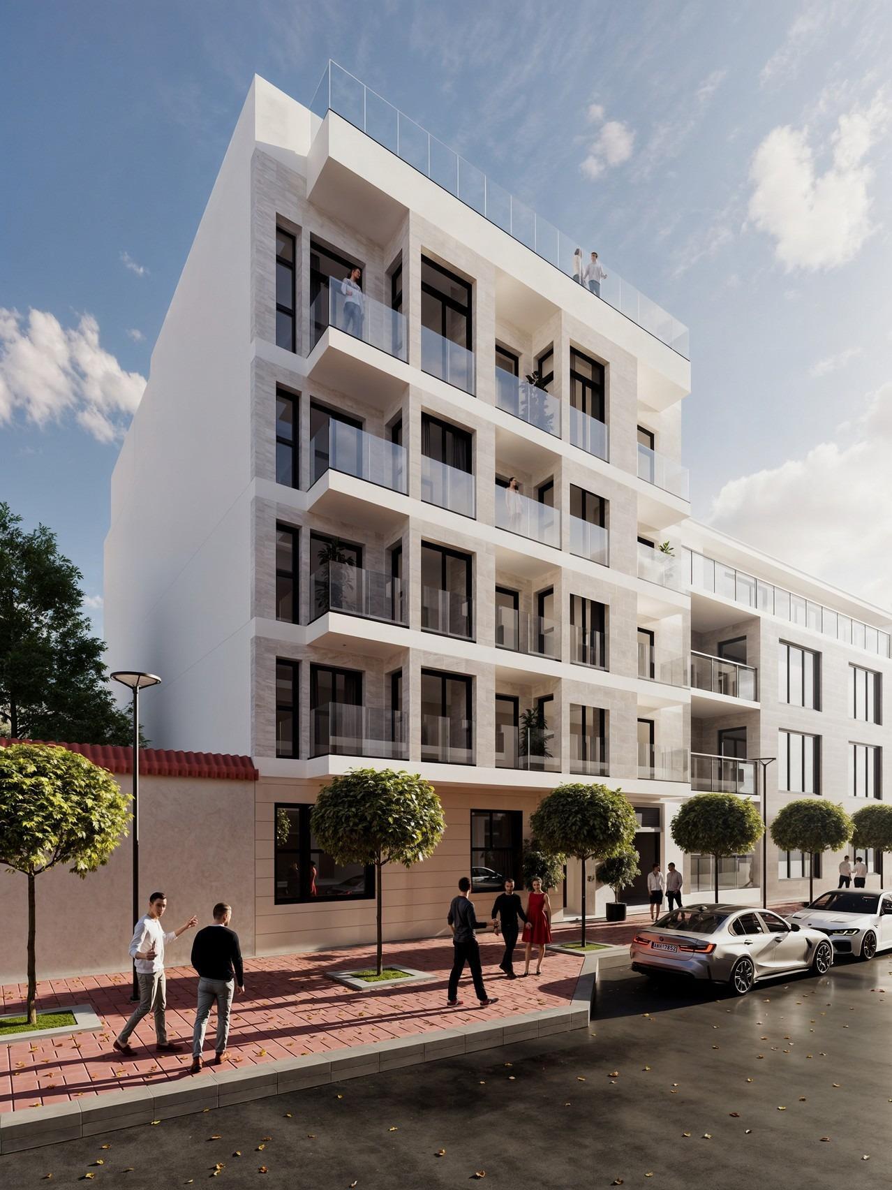 Ático de obra nueva con piscina privada en Guardamar — A 600m del mar
