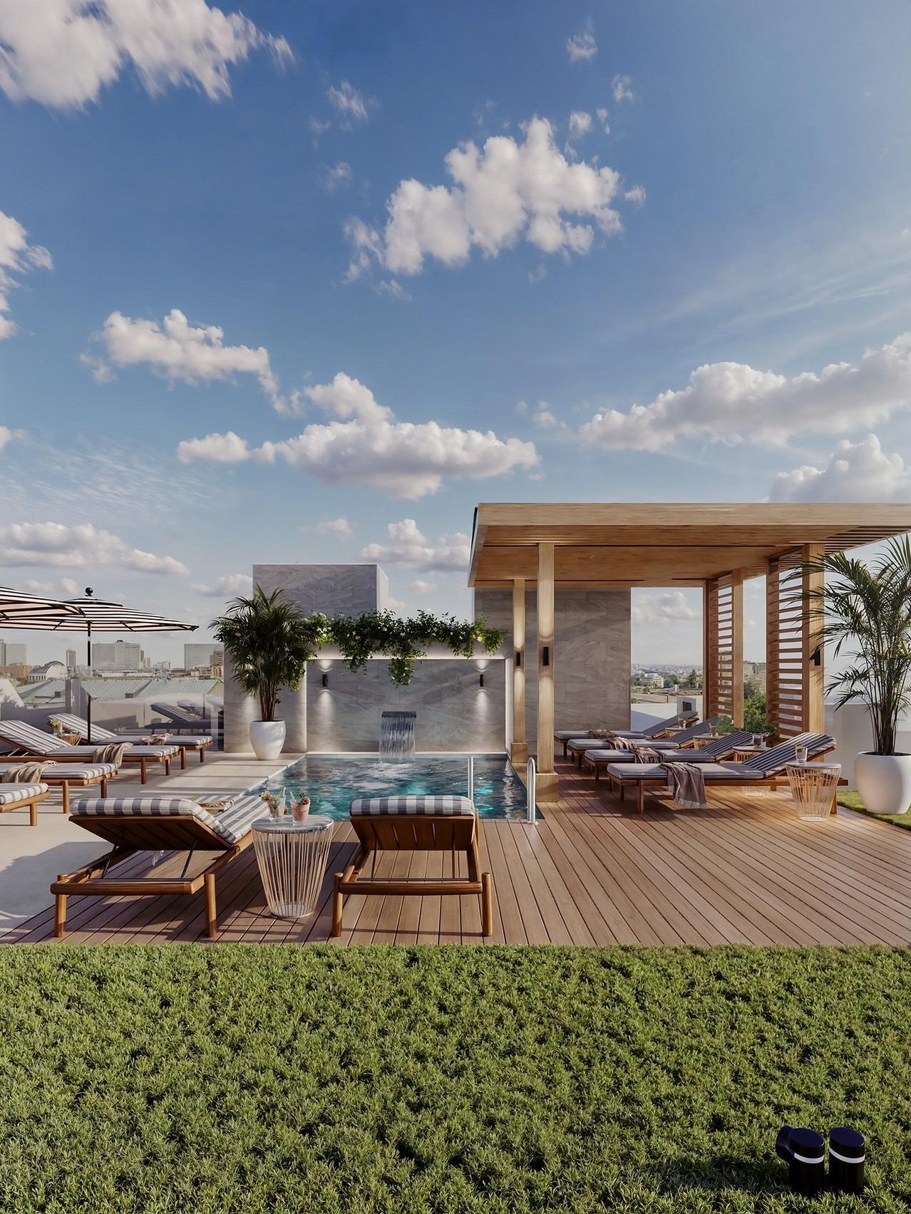 Ático de obra nueva con piscina privada en Guardamar — A 600m del mar