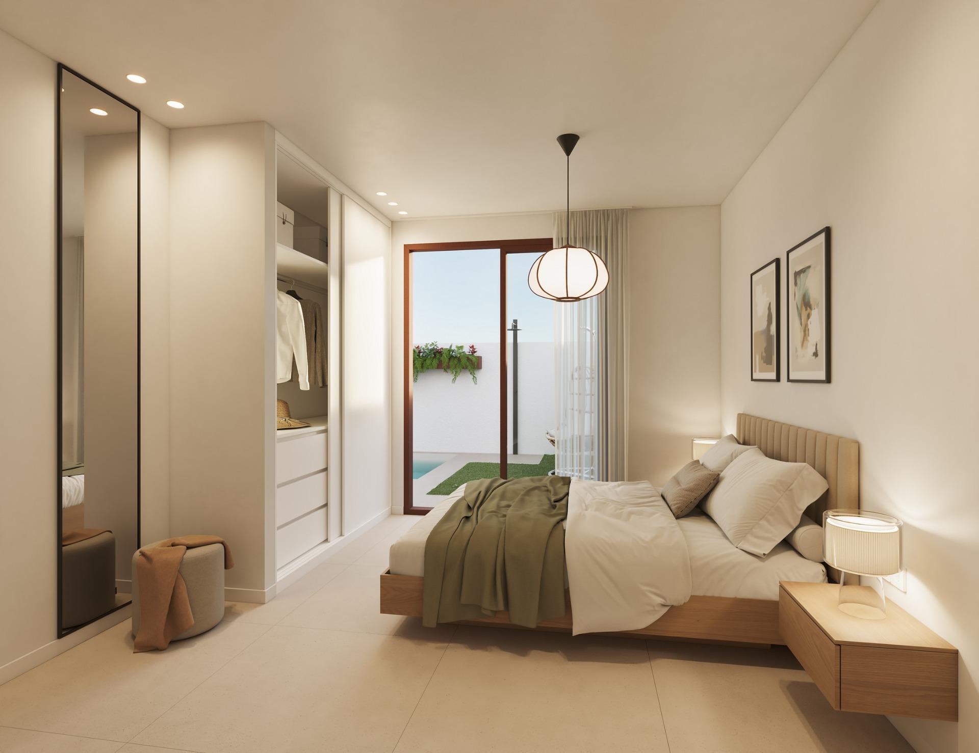 Chalet de obra nueva con piscina privada en San Pedro del Pinatar — 2 dorm.