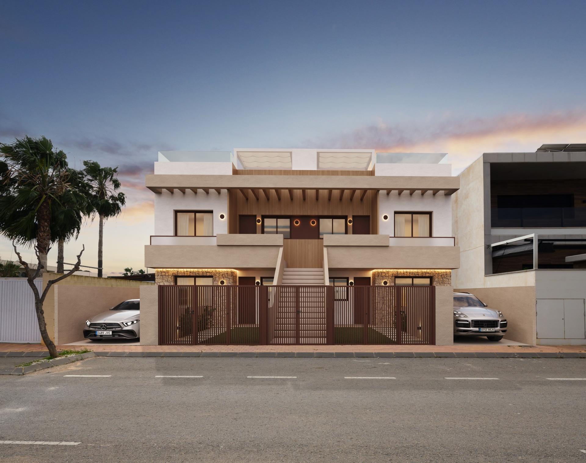 Chalet de obra nueva con piscina privada en San Pedro del Pinatar — 2 dorm.
