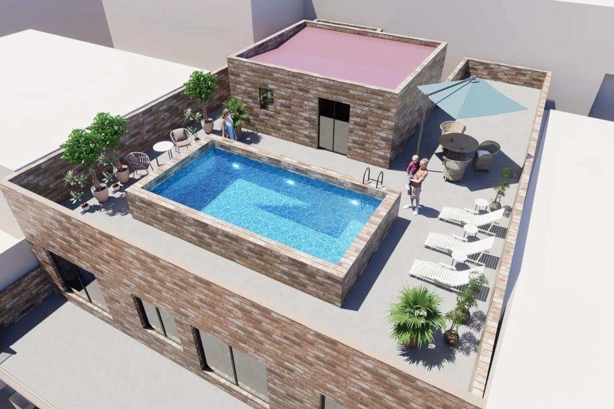 Apartamento Obra Nueva con Piscina en la Azotea en Torrevieja - Playa Acequión