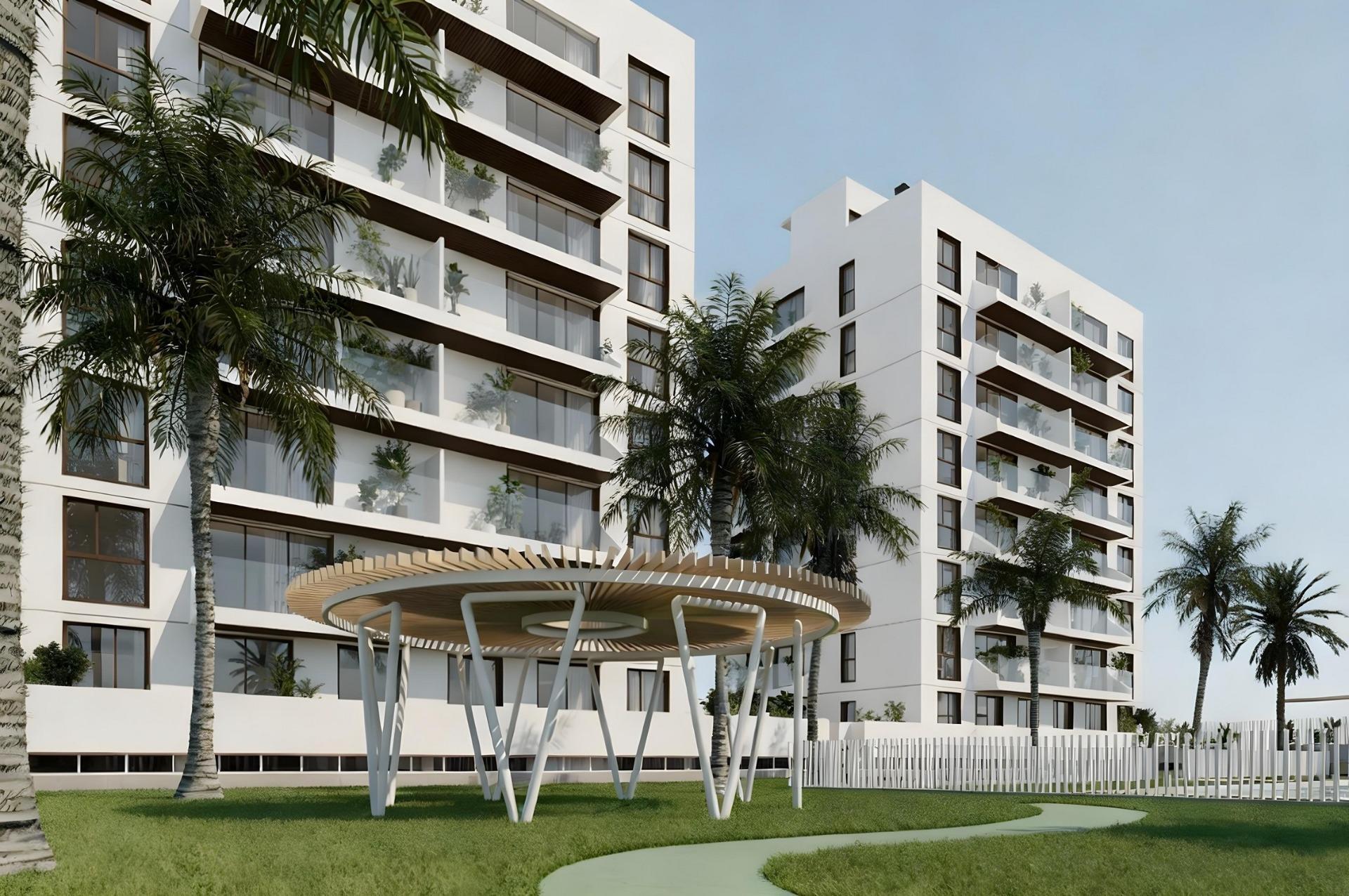 Apartamento de obra nueva con piscina privada en Guardamar del Segura — 2 hab.