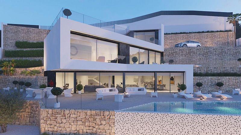 Villa de lujo obra nueva en Benissa con vistas al mar y piscina — 4 dorm.