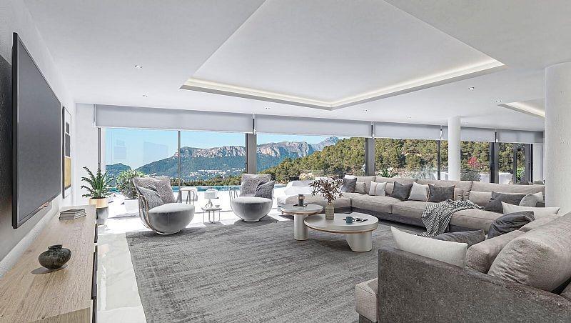 Villa de lujo obra nueva en Benissa con vistas al mar y piscina — 4 dorm.