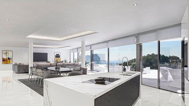 Villa de lujo obra nueva en Benissa con vistas al mar y piscina — 4 dorm.