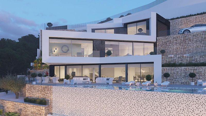 Villa de lujo obra nueva en Benissa con vistas al mar y piscina — 4 dorm.