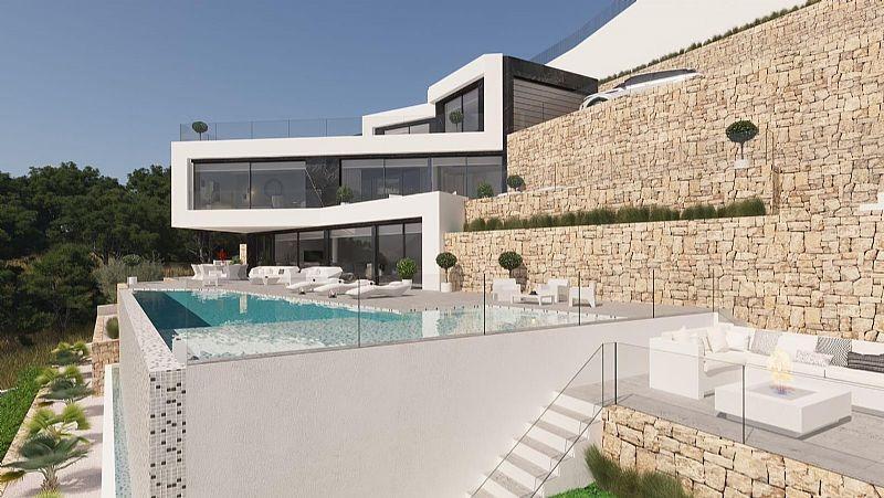 Villa de lujo obra nueva en Benissa con vistas al mar y piscina — 4 dorm.