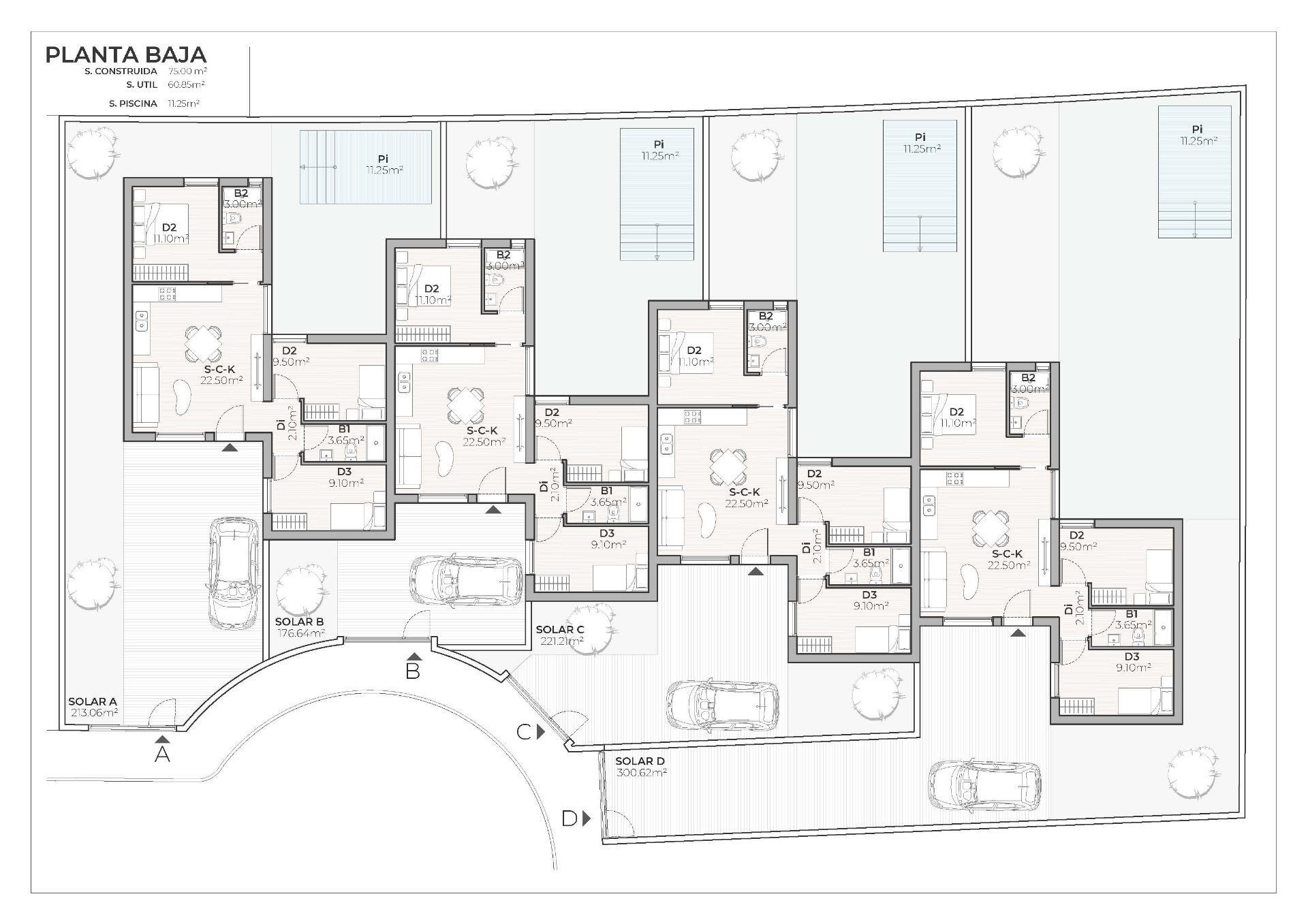 Villa de obra nueva con piscina privada en Mazarrón Country Club — 3 dorm.