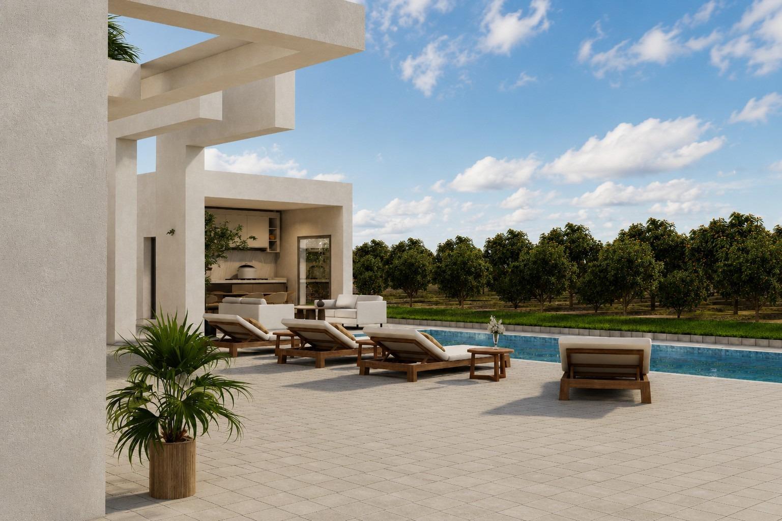 Villa de obra nueva en Benejúzar con 11.559 m² de parcela y piscina privada