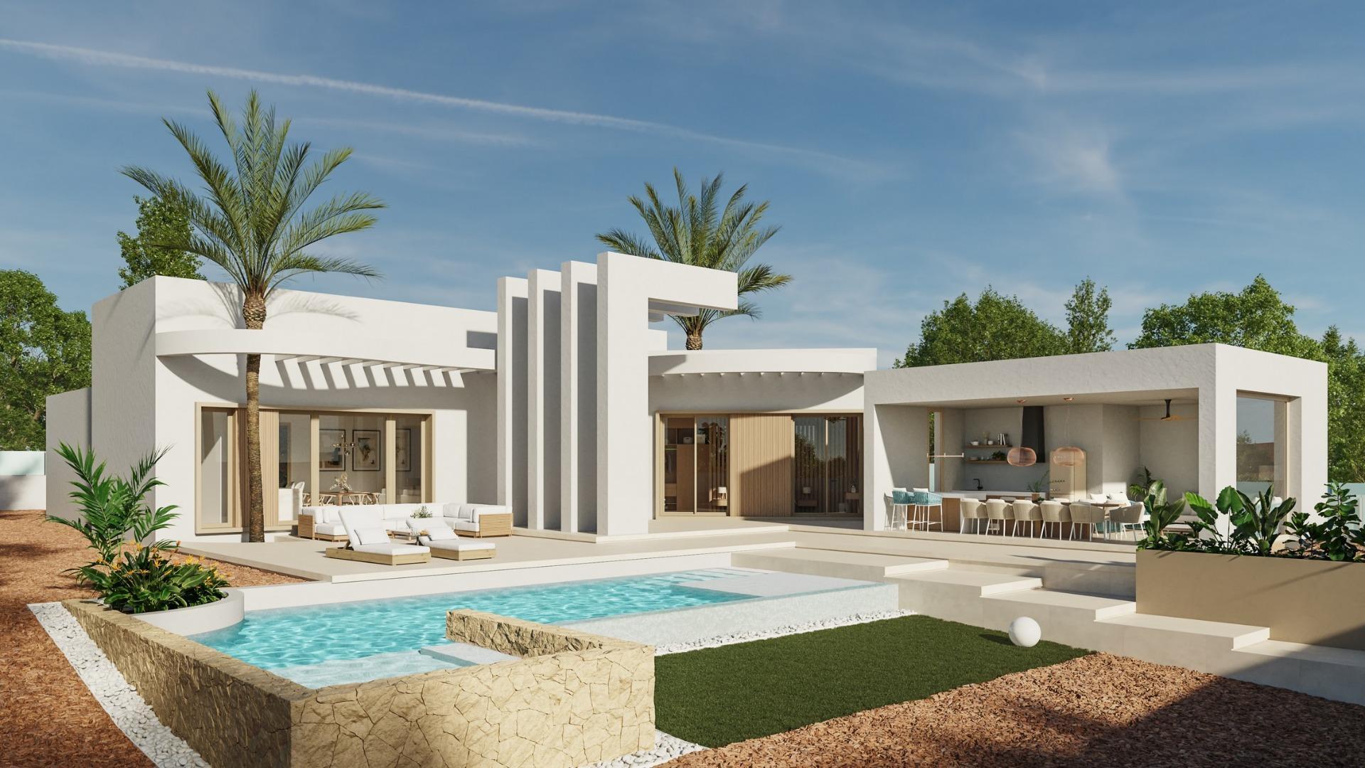 Villa de obra nueva en Benejúzar con 11.559 m² de parcela y piscina privada