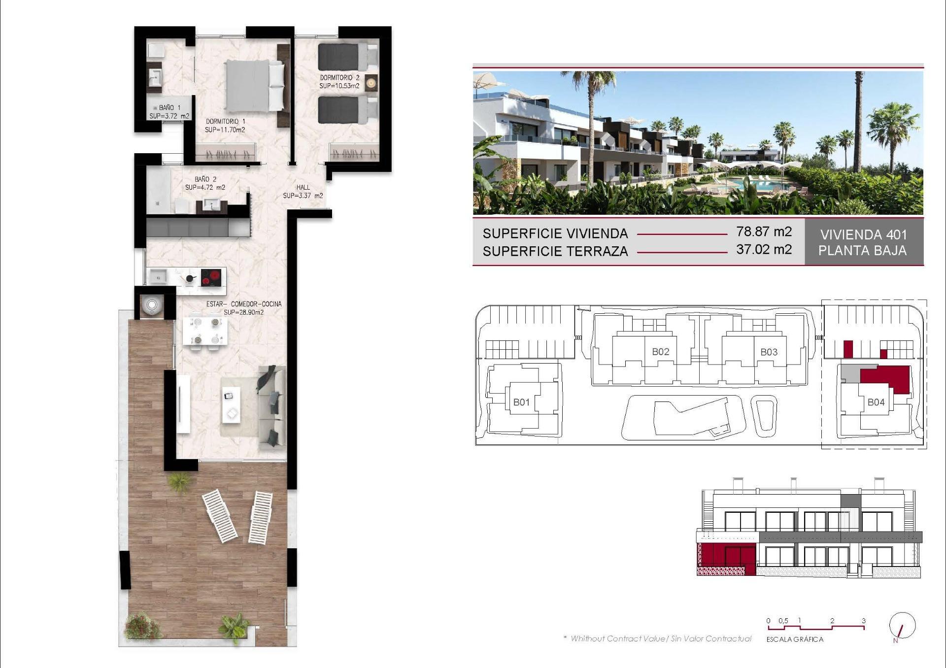 Chalet de obra nueva con piscina privada en Ciudad Quesada — 2 dorm y 2 baños