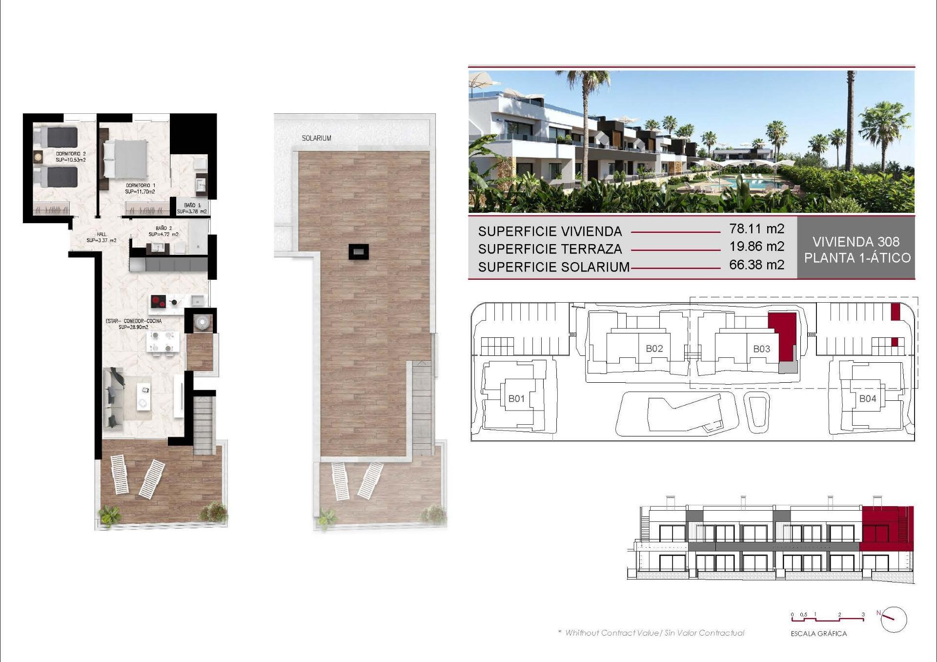 Chalet de obra nueva con piscina privada en Ciudad Quesada, Rojales — 2 dorm.