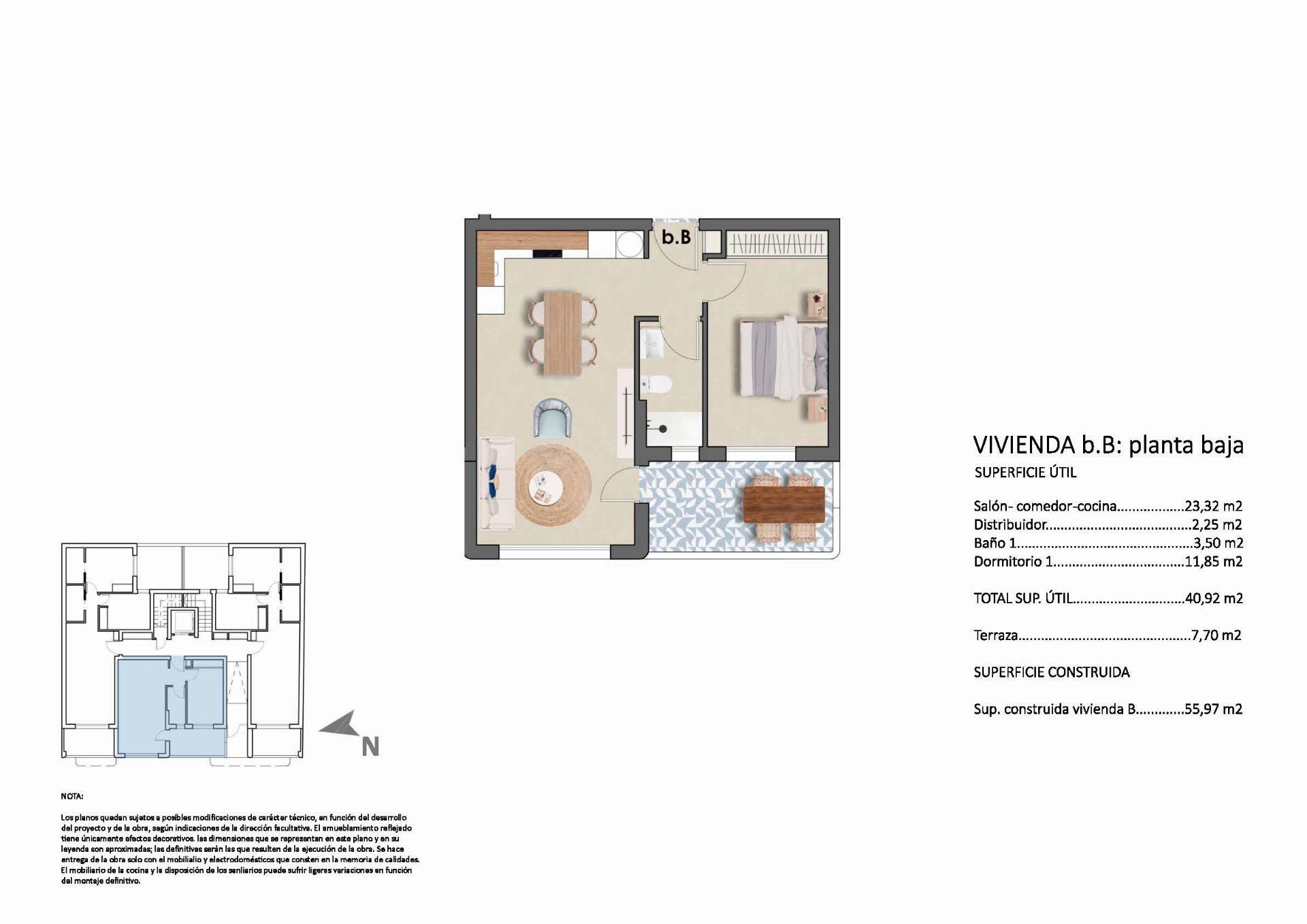 Apartamento de obra nueva a 140m del mar en Pilar de la Horadada con piscina