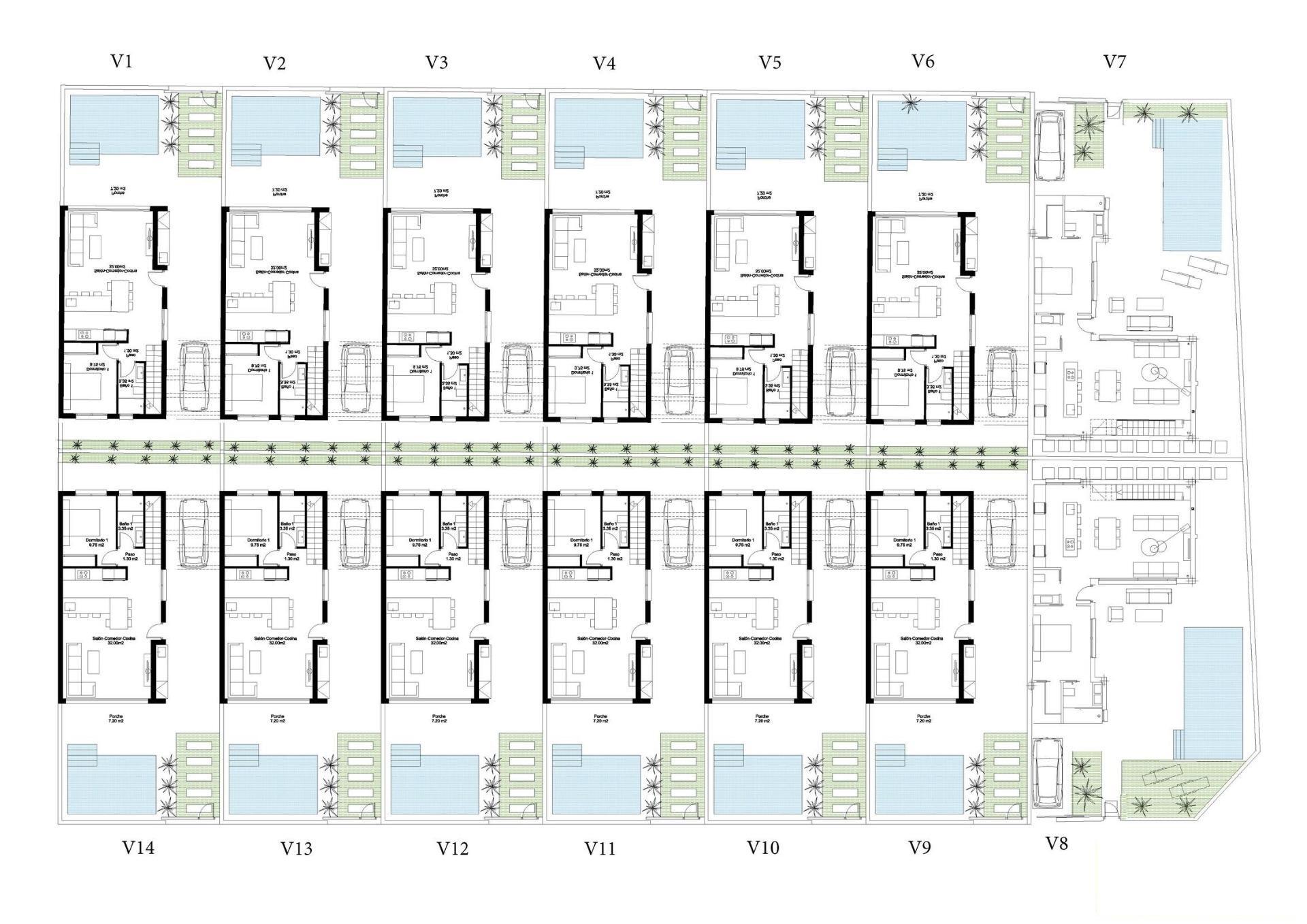 Villa de obra nueva con piscina privada en San Javier — 3 dorm. y solárium