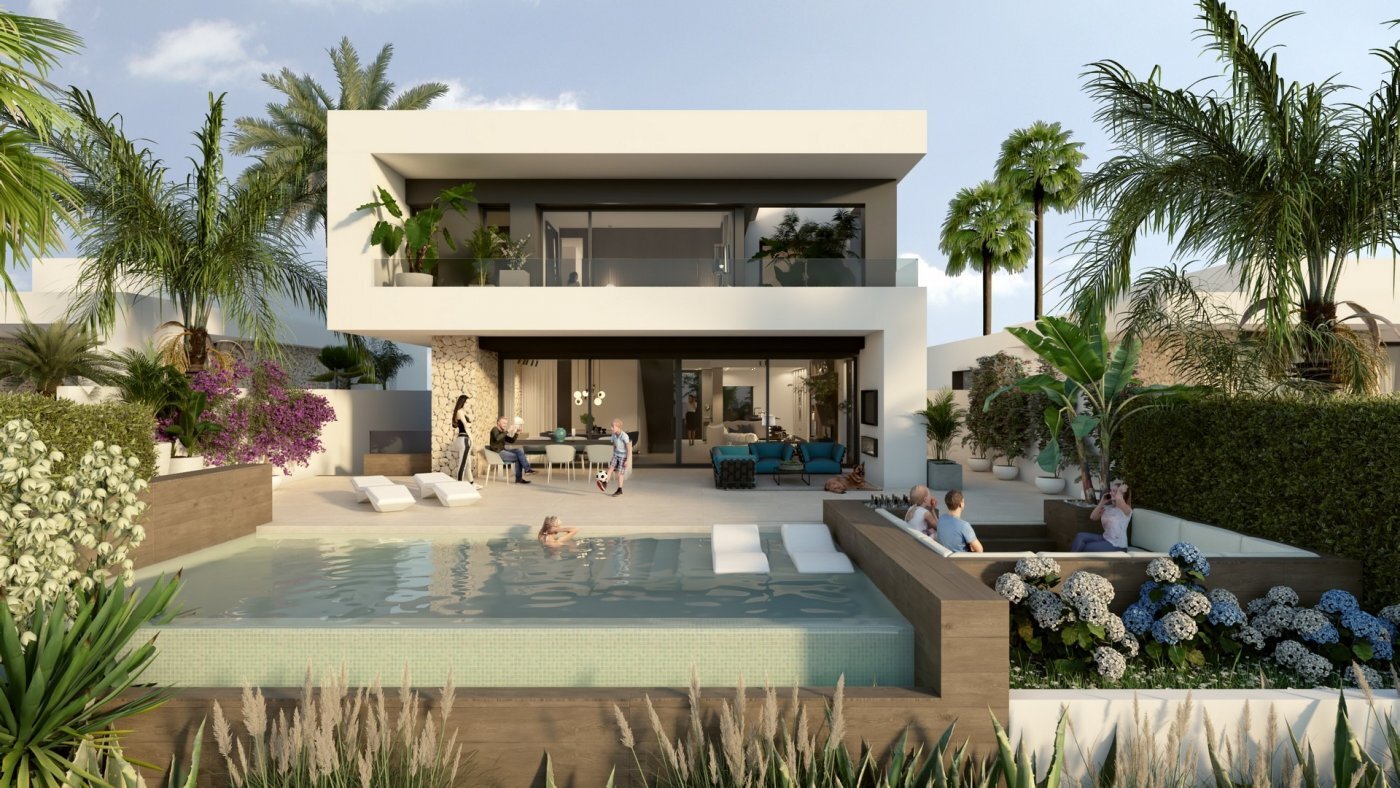 Villa de lujo en primera línea de golf en La Finca Resort — Piscina Infinity