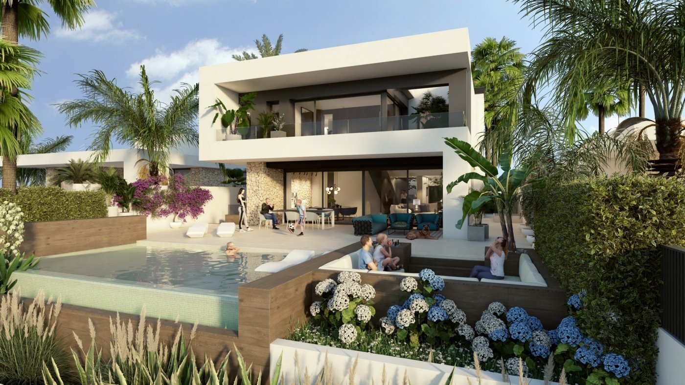 Villa de lujo en primera línea de golf en La Finca Resort — Piscina Infinity
