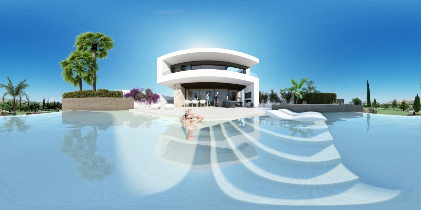 Villa de lujo en primera línea de golf en La Finca Resort — Piscina Infinity