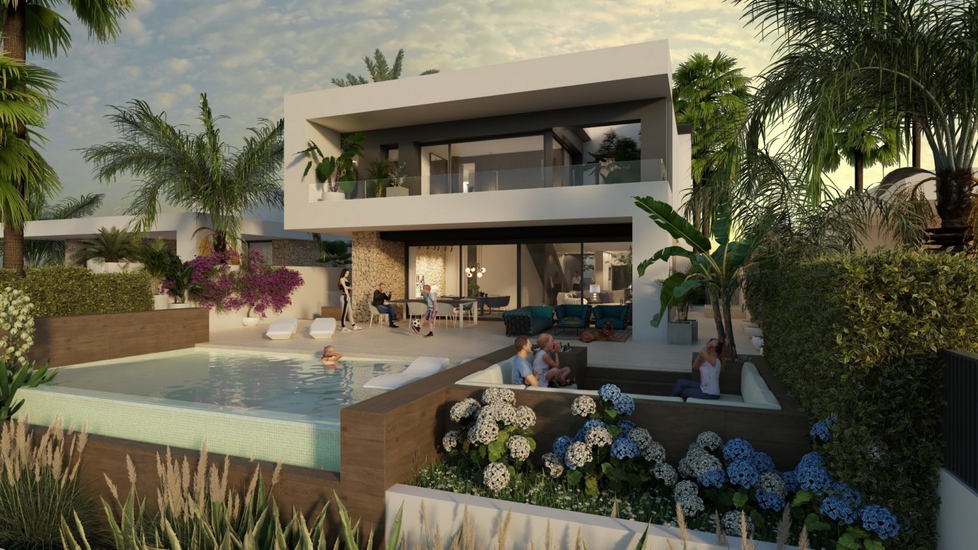 Villa de lujo en primera línea de golf en La Finca Resort — Piscina Infinity