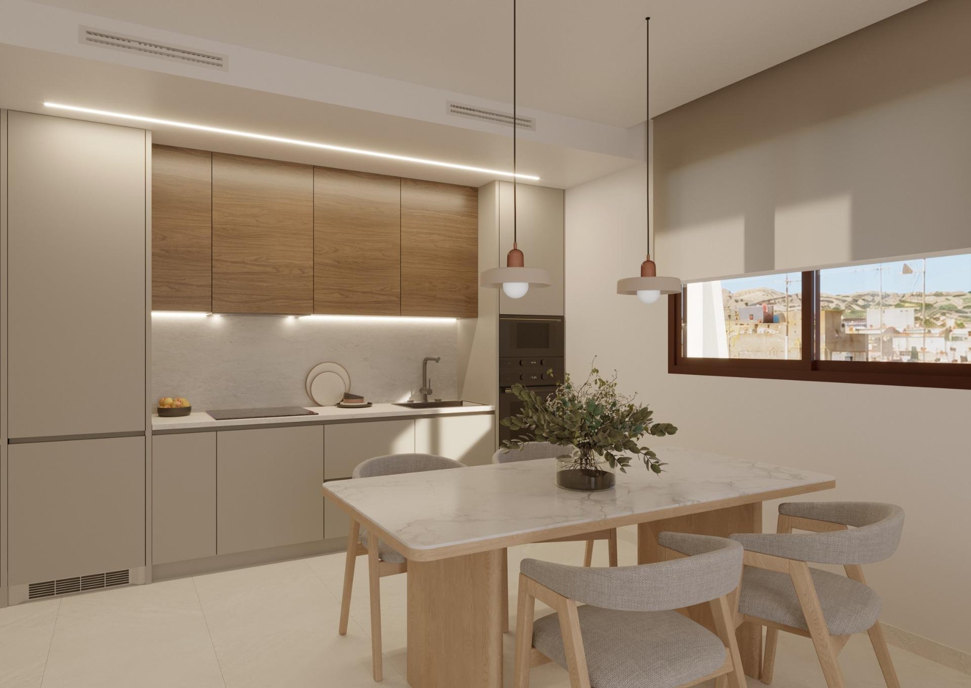Apartamento de obra nueva con piscina en azotea en Santa Pola — 2 dorm. y 2 baños