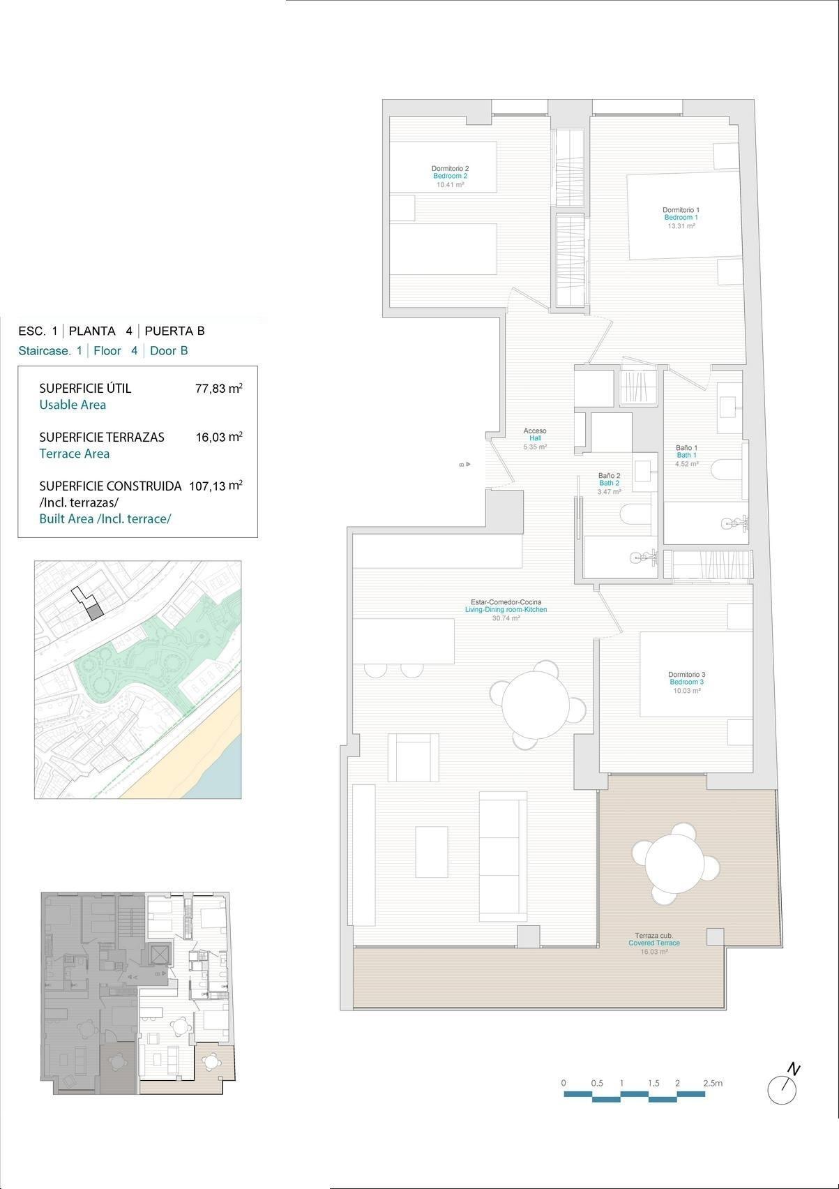 Apartamento de obra nueva en el centro de Villajoyosa — 3 dorm. y club social