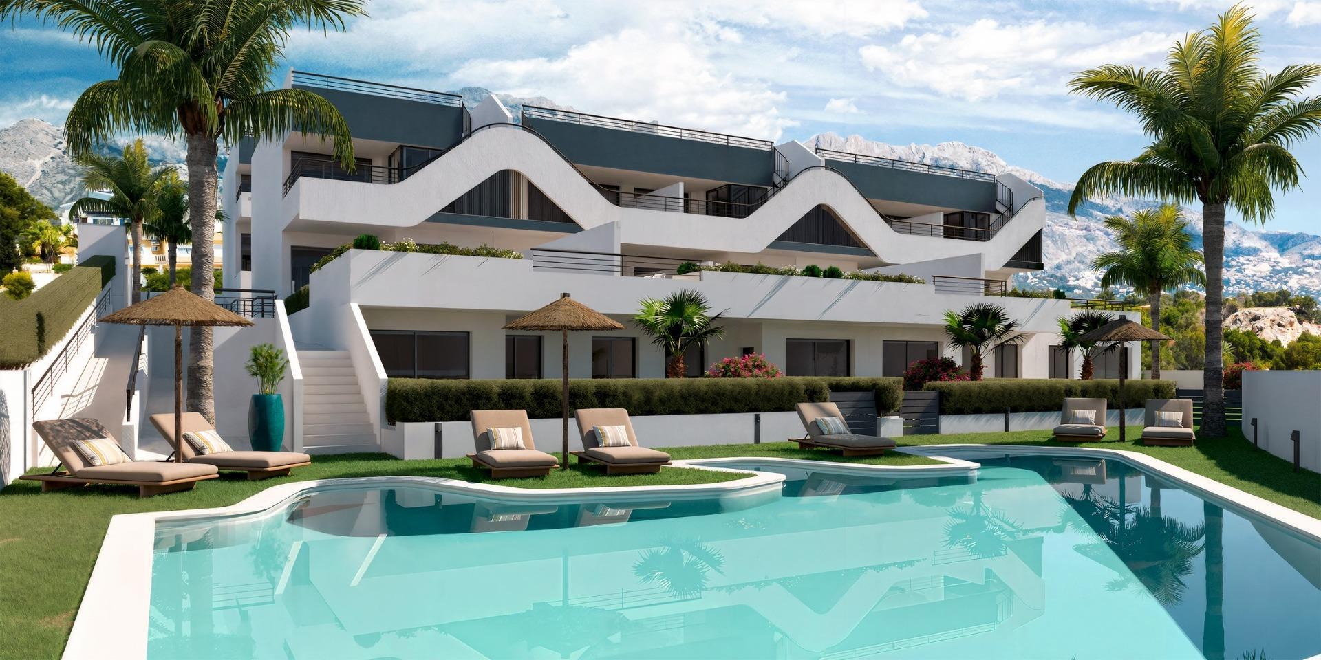 Appartement neuf à Alfaz del Pi avec piscine privée et 3 chambres spacieuses